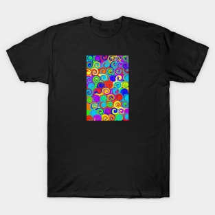 Liquid Color Swirl Pattern T-Shirt